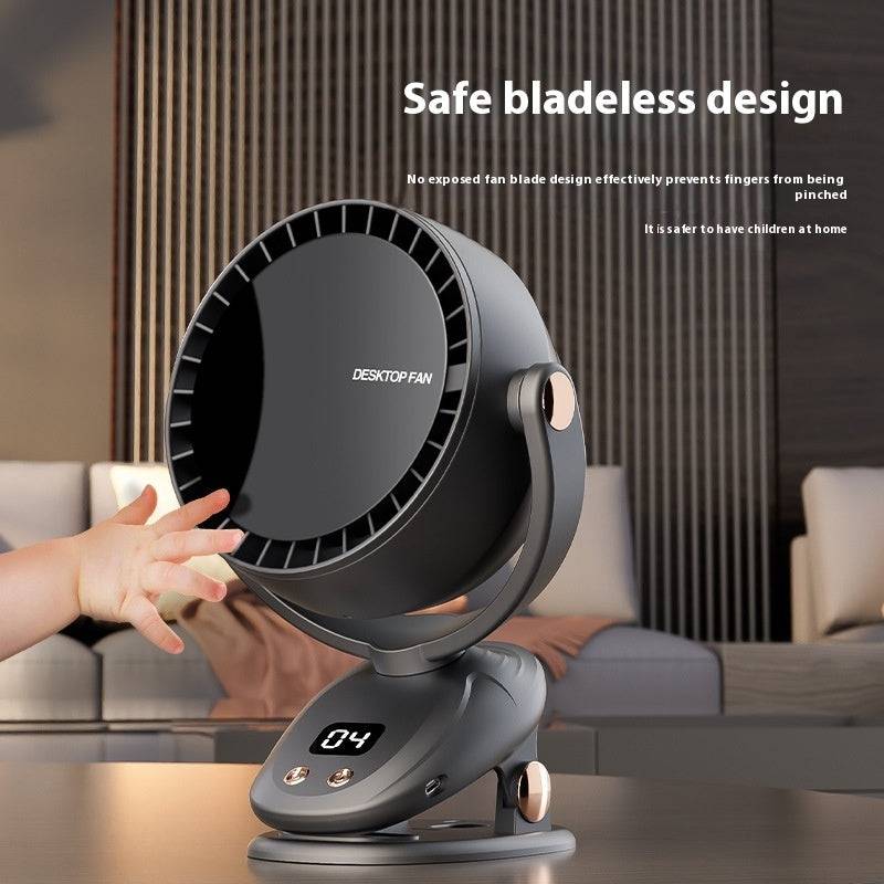 Shaking Head USB Multi-function Bladeless Fan