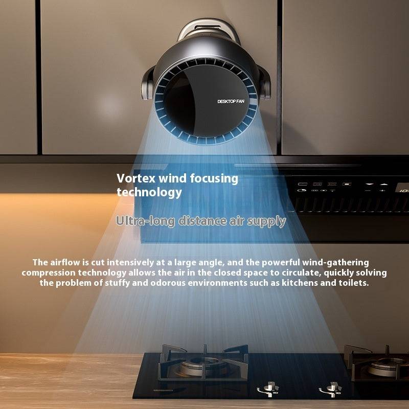 Shaking Head USB Multi-function Bladeless Fan