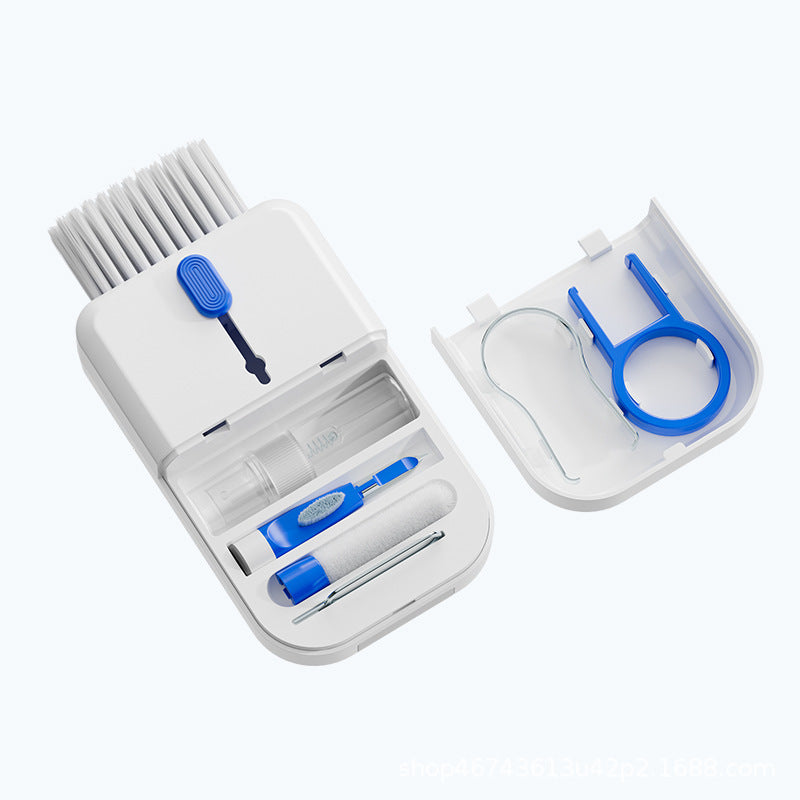 Portable 11-in-1 Multifunctional Cleaning Kit for Computer Keyboards Phone Screens, and Earphones