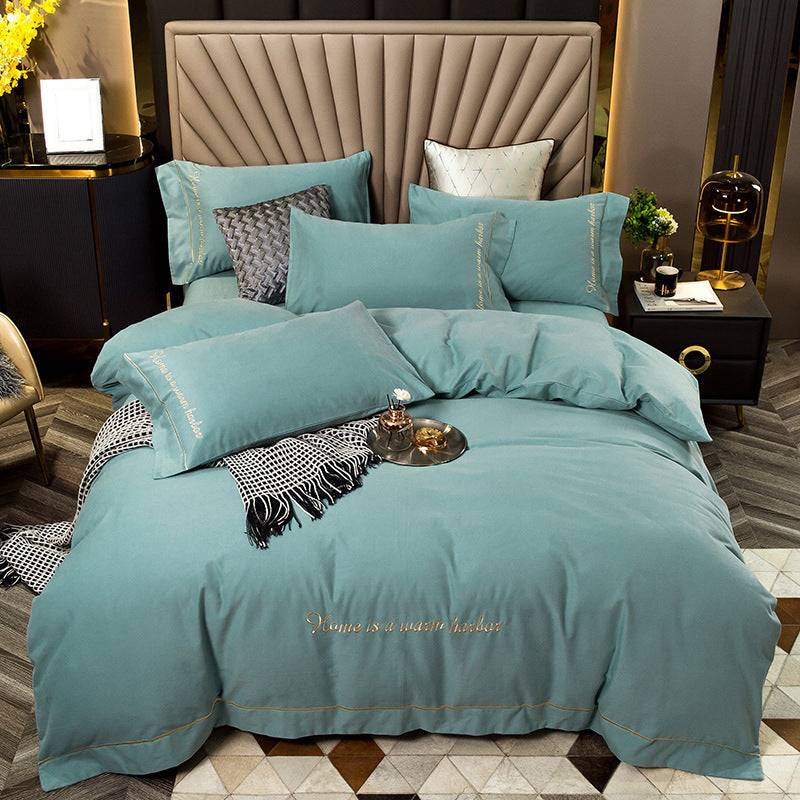 Bedding with a brushed finish
