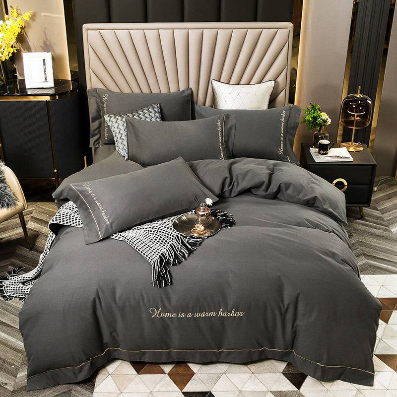 Bedding with a brushed finish