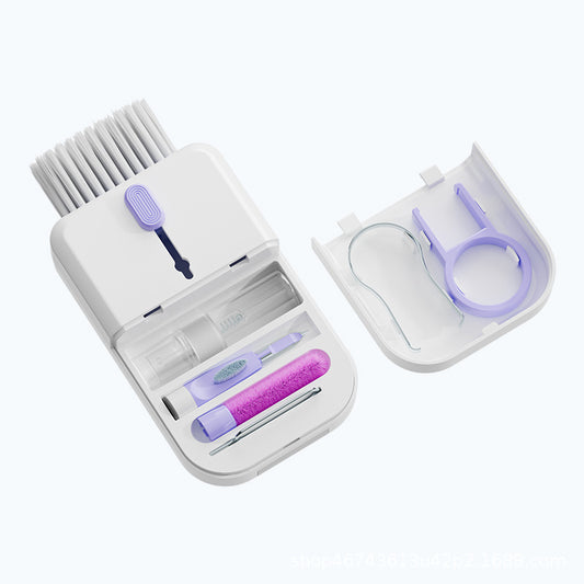 Portable 11-in-1 Multifunctional Cleaning Kit for Computer Keyboards Phone Screens, and Earphones
