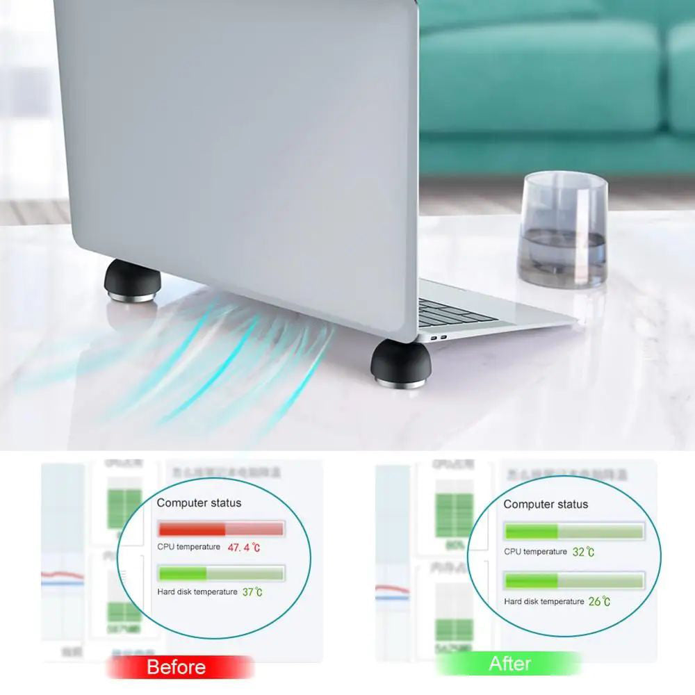 Aluminum Alloy Laptop Stand, Portable Invisible Mushroom