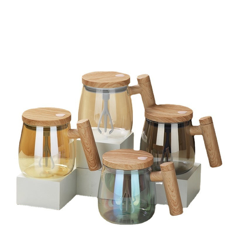 400ML Self Stirring Coffee Mug  Electric Mixing Glass Coffee  Kitchen Gadgets