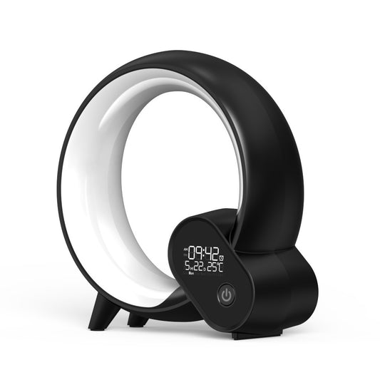 Creative Q Light Analog Alarm Clock with Digital Display, Audio, Smart Wake Feature