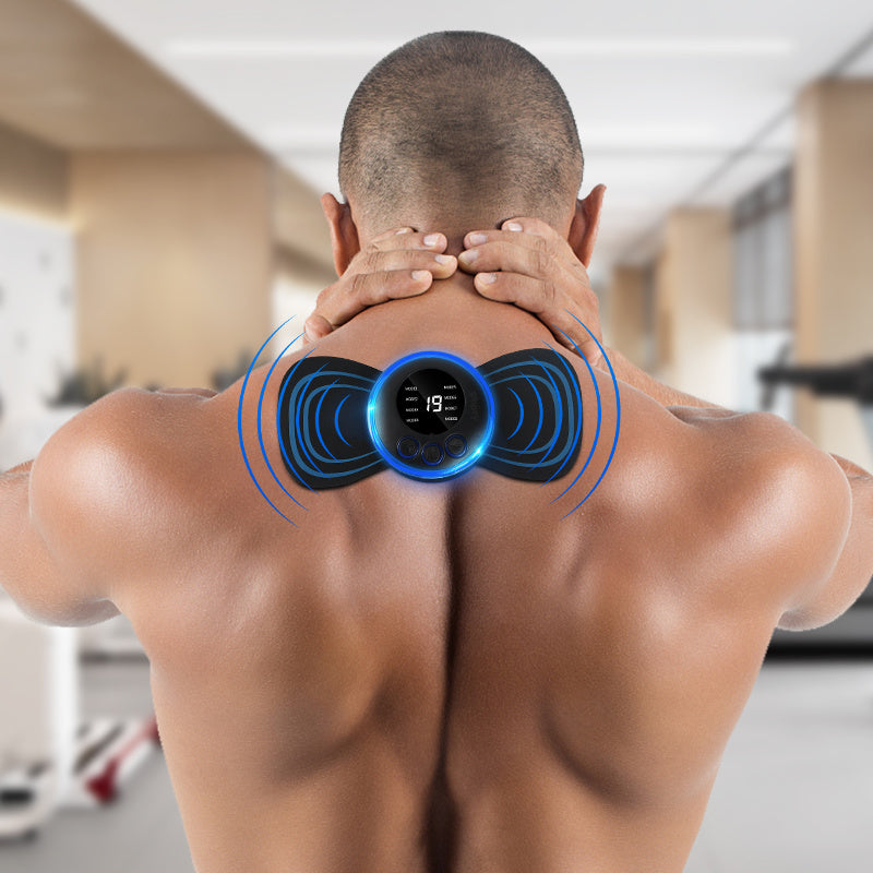 Mini Massage Patch for Cervical Relief, Shoulder and Neck Massager, EMS Portable Pulse Smart Massage Device with 8 Modes and 19 Gears.