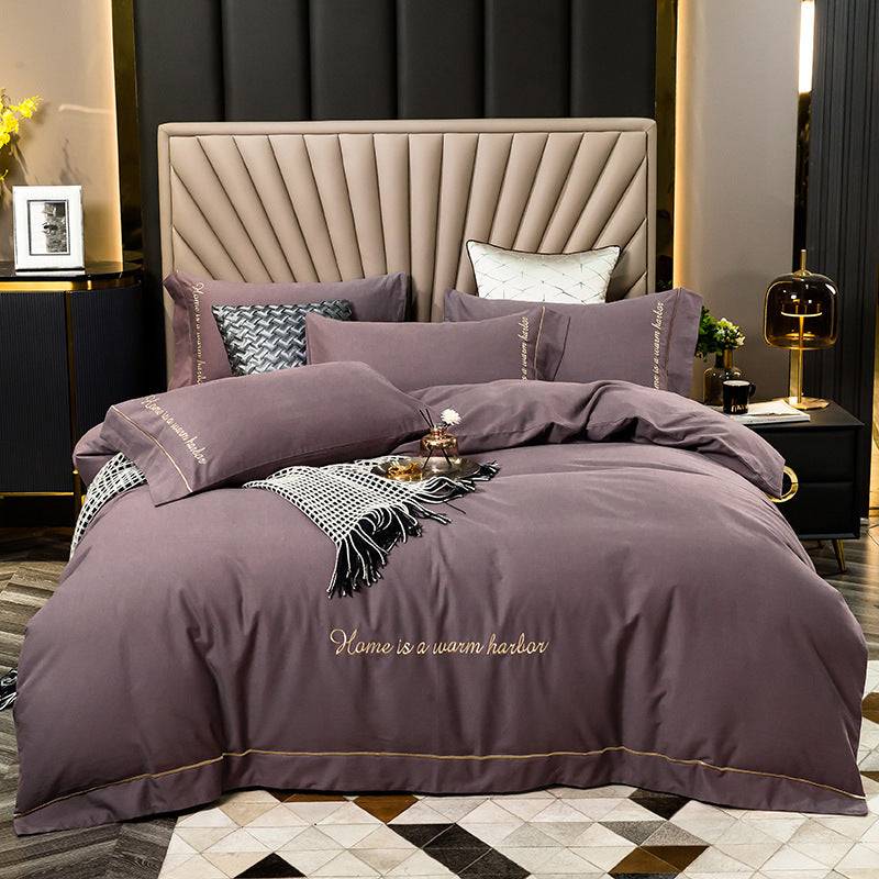 Bedding with a brushed finish