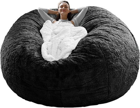 Big Round Soft Fluffy PV Velvet Sofa Bed Cover