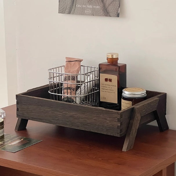 Solid Wood Rectangular Storage Tray