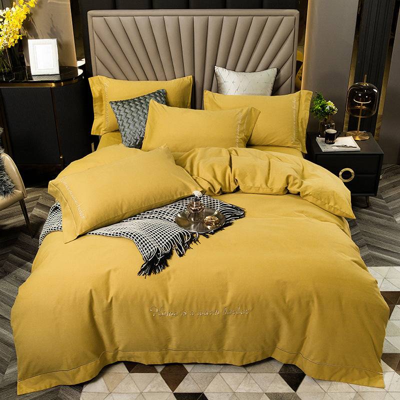 Bedding with a brushed finish