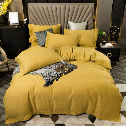 Bedding with a brushed finish