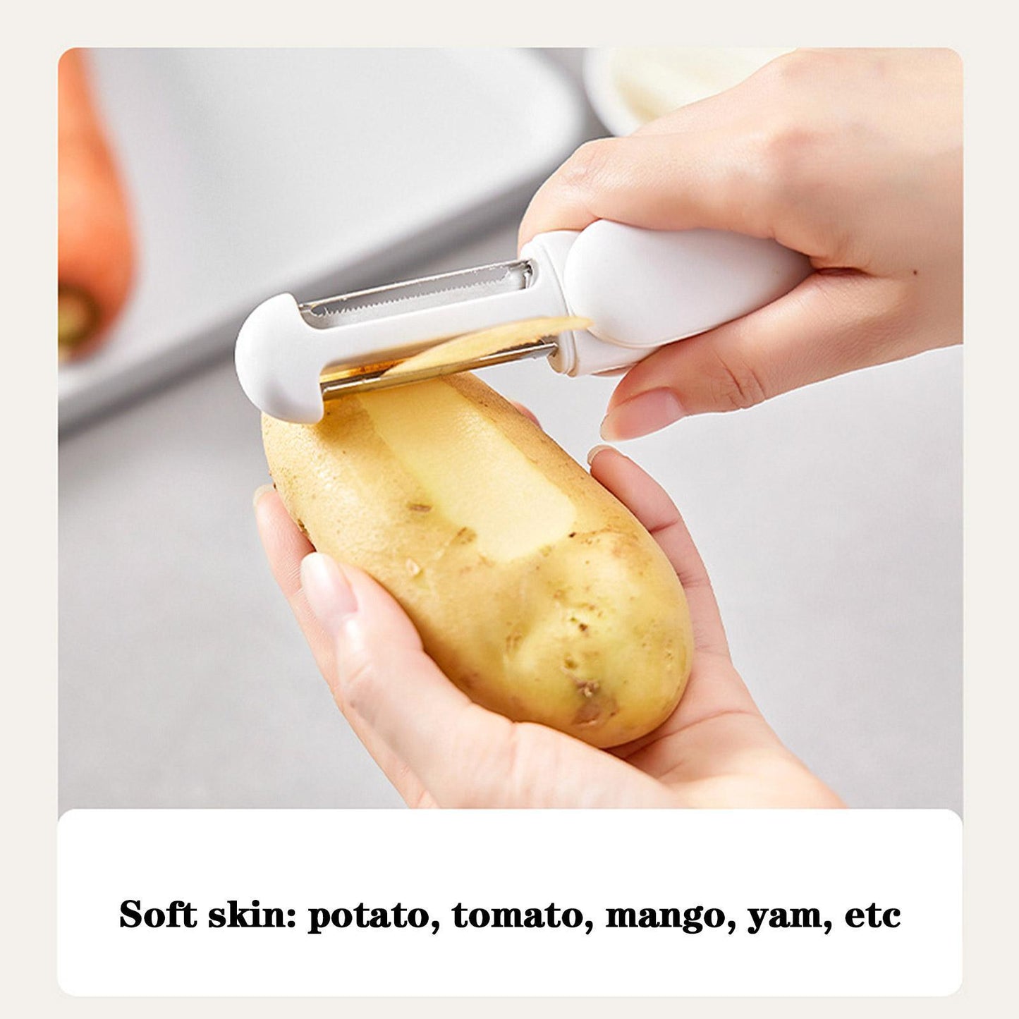 360 Rotating Stainless Steel Paring Knife For Peeling Shredding
