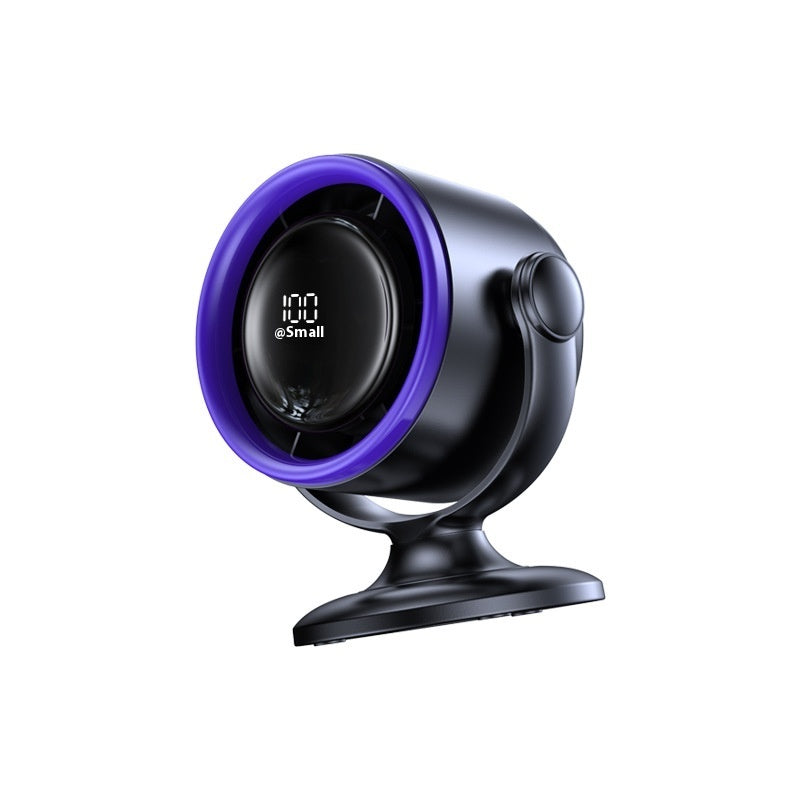 Desktop Fan with Digital Display, Wall-Mounted, Rechargeable.