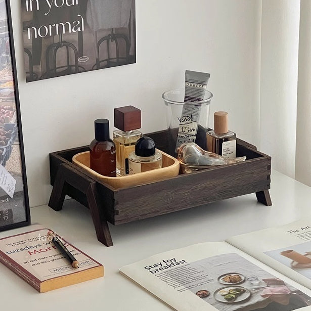 Solid Wood Rectangular Storage Tray