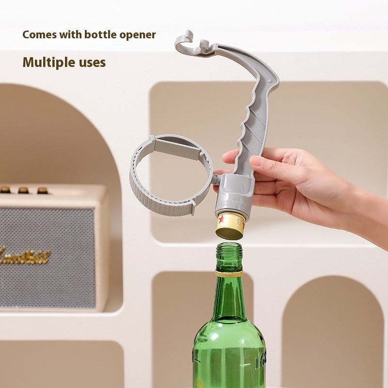 Adjustable Beverage Bottle Handle Holder for Kitchen Storage and Gadgets.
