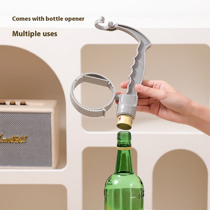 Adjustable Beverage Bottle Handle Holder for Kitchen Storage and Gadgets.