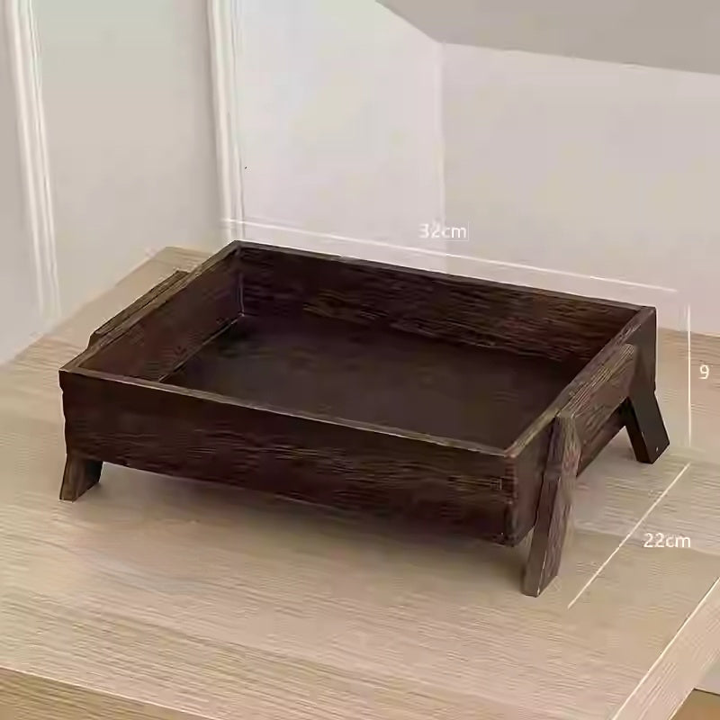 Solid Wood Rectangular Storage Tray