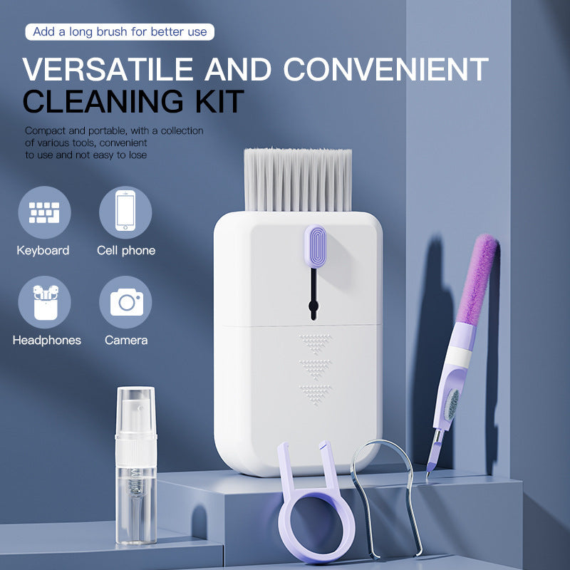 Portable 11-in-1 Multifunctional Cleaning Kit for Computer Keyboards Phone Screens, and Earphones