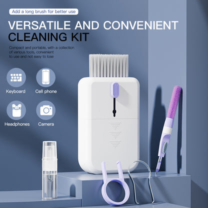 Portable 11-in-1 Multifunctional Cleaning Kit for Computer Keyboards Phone Screens, and Earphones